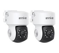 ANNKE APT200 - Paquete de 2 cámaras de vigilancia doméstica CCTV con Cable de 2MP 1080P AHD con Giro de 350° e inclinación de 90°, visión Nocturna IR de 100 pies, cámara de Seguridad Impermeable IP65