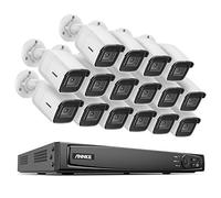 ANNKE C800 PoE Bullet Sistema de Vigilancia 16CH NVR 8MP sin Disco Duro y 16 Cámaras IP 4K Kit de Videovigilancia IP67 Impermeable para Exterior Visión Nocturna EXIR 30m para Seguridad- sin HDD