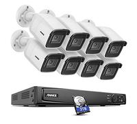 ANNKE C800 PoE Bullet Sistema de Vigilancia 16CH NVR 8MP sin Disco Duro y 8 Cámaras IP 4K Kit de Videovigilancia IP67 Impermeable para Exterior Visión Nocturna EXIR 30m para Seguridad- 3TB HDD