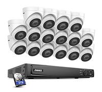 ANNKE C800 Turret 4K Ultra HD PoE Kit de Videovigilancia Red 16CH 4K NVR con 3TB Disco Duro y 16 Cámaras de Vigilancia Sistema APP Alerta Acceso Remoto - 3TB HDD