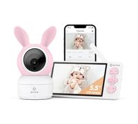 ANNKE - Cámara de bebé, monitor de vídeo para bebé con 5.5 IPS Pantalla LCD, PT Cámara 3MP, control de la aplicación para iOS y Android, zoom 4X, detección inteligente, recordatorios de alimentación