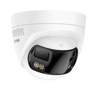 ANNKE Cámara de vigilancia PoE de 6 MP con doble lente exterior con vista panorámica de 180°, reconocimiento de personas y vehículos, visión nocturna en color, audio de 2 vías, grabación 24/7, IP67