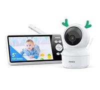 ANNKE Camara Vigilancia Bebe con 5" HD Pantalla Vigilabebés con Cámara, Cámara 1080p con Visión Nocturna, Audio Bidireccional, Remoto de Inclinación Pan, Canción de Cuna, no Necesita WiFi/aplicación