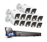ANNKE Grabador DVR Lite 3K de 32 Canales con Detección de Movimiento por IA y Disco Duro de 6 TB, Sistema de Cámaras de Seguridad Analógicas 12x 1080P con Visión Nocturna en Color Inteligente