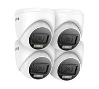 ANNKE Kit de 4 Cámaras de Seguridad Exteriores Analógicas 2MP, Full HD 1080P para Sistema DVR, Cámaras de Repuesto con Luz Dual Inteligente y Visión Nocturna
