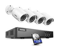 ANNKE Sistema de Cámaras de Seguridad Exterior 2MP - DVR 8CH 5MP Lite + 4 para Cámaras 1080P Interior/Exterior - Grabación 24/7 - Detección IA de Personas y Vehículos