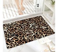 ANNKOOT Alfombra Antideslizante Alfombra Espuma de Memoria Piso Baño Alfombra,Patrón de Leopardo, patrón de Jaguar, Piel de Animal,Absorber Alfombra de baño Suave Alfombra de baño 60x100 cm