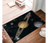 ANNKOOT Alfombra de baño, 50x80 cm Alfombra Antideslizante,Universo Planeta Saturno,Suave y acogedora, Agua súper Absorbente, Antideslizante, Gruesa para Dormitorio de baño
