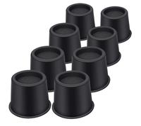 ANNKUT Elevadores de cama de 4 pulgadas resistentes, elevadores redondos para cama, escritorio, mesa, sofá, elevadores de cama, soportan hasta 3300 libras (paquete de 8, negro)