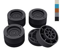 ANNKUT Elevadores de muebles de 1 pulgada, elevadores de cama redondos resistentes para sillas y patas de escritorio, elevadores de cama (paquete de 4 elevadores, negro)