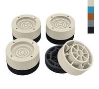 ANNKUT Elevadores de muebles de 1 pulgada, elevadores de cama redondos resistentes para sillas y patas de escritorio, elevadores de cama (paquete de 4 elevadores, beige)
