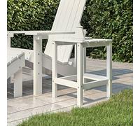 Annlera Mesa de jardín Adirondack HDPE Blanca 38x38x46 cm Mesa Terraza Mesa Auxiliar Jardin Exterior Mesa De Café Mesa De Patio Elegante Mesa Balcon Ideal para Jardín o Patio Estilo Simple