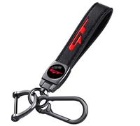 Annloysky Llavero de metal de cuero negro compatible con Kia K3 Forte Cerato 2021-2024 GT Cars Accesorios