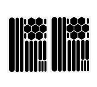 Annlpoy 2 pcs Pegatinas Reflectantes,reflectantes negras para cascos de moto,protector bicicleta vinilo,Adhesivos de Alta Visibilidad para Seguridad en Oscuridad y Escuela, Resistentes al Agua y Durad