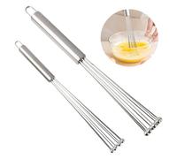 Annlpoy 2pcs varillas cocina barillas batir manual para cocinar huevos alambre de acero inoxidable 304,para Mezclar, Batir y Cocinar, Incluye Tamaños de 12" y 10" con Bolas en las Garras
