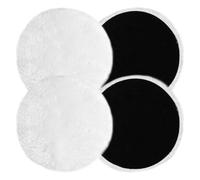 Annlpoy 4pcs almohadilla pads de pulido de lana pulir coche 125 mm para Pulidora Rotorbital,Compatible con Bosch y Otras Marcas, Ideal para Automóviles, Madera, Barcos