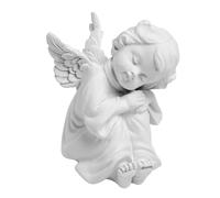 Annlpoy Estatua de Querubín, Resina Blanca Estatua de Ángel de Oración, Figuras Decorativas Angelical para Hogar, Ideal para Mesa y Regalos, Estilo Europeo Clásico, 6 cm de Altura