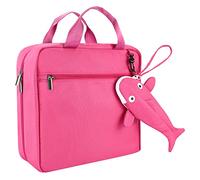 Annmore Bolsa para Tiptoi Starterset, con una Funda de Ballena para el Bolígrafo Tiptoi y Varios Bolsillos para 10-12 Libros, Organizador para Libros Infantiles, Rosa
