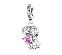 Annmors Abalorios Married Couple Charm Colgantes se ajustan a las pulseras europeas 925 Cuentas encantadoras de plata esterlina para mujeres