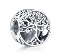 Annmors Abalorios Raíces Familiares de Plata 925 de Primera Ley Colgantes para Pulseras