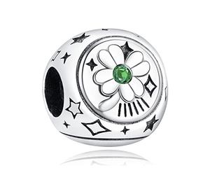 Annmors Charm Clover, Horseshoe & Ladybird Charm Abalorios Colgante de Cuentas Plata de Ley 925 Circonita Cúbica Compatible con Europeo Pulseras Collar,Charms de Festival Cumpleaños Para Mujer Niña