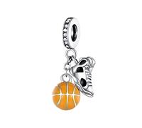 Annmors Charm para pulseras Plata Ley 925 con Circonita Cúbica para mujeres collares regalo Basketball Shoe Abalorios con Navidad San Valentín día la madre Abalorios regalo para mujeres y niñas