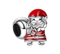 Annmors Christmas Santa Claus Charm for Woman-925 Sterling Silver Dangle Pendant Bead,Girl Jewelry Beads Gifts for Women Bracelet&Necklace