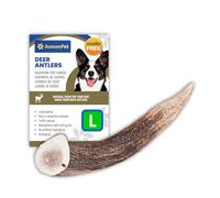 AnnonPet® Cuerno de Ciervo | Mascativos Naturales para Perros | Hueso de venado para Perros Rico en Calcio y fósforo | Ideal para higiene bucal y Salud Dental | Reduce el sarro y la ansiedad (Large)