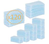 120 ESPONJAS Jabonosas Desechables bebes, niños y adultos - 120 Unidades - Esponja Bebe Piel Sensible - Esponjas Baño con Jabón ph neutro - Pack 5 paquetes de 24 esponjas Annote