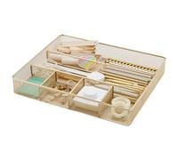 Annova Bandeja organizadora de cajones de escritorio para organización de oficina, malla de metal, accesorios y suministros de oficina (Gold)