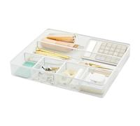 Annova Bandeja organizadora de cajones de escritorio para organización de oficina, malla de metal, accesorios y suministros de oficina (White)