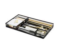 Annova Bandeja organizadora de cajones de escritorio para organización de oficina, malla de metal, accesorios y suministros de oficina (Black)