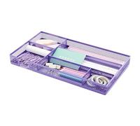 Annova Bandeja organizadora de cajones de escritorio para organización de oficina, malla de metal, accesorios y suministros de oficina (Purple)