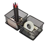 Annova Organizador de malla para cajones y estantes, cesta de almacenamiento, bandeja de almacenamiento para suministros de oficina escolar, juego de 2