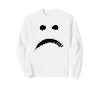 Annoyed Sad Face - Minimal Black Drawing Sudadera