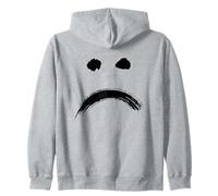Annoyed Sad Face - Minimal Black Drawing Sudadera con Capucha