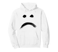 Annoyed Sad Face - Minimal Black Drawing Sudadera con Capucha