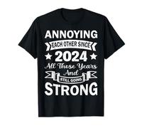 Annoying Each Other Since 2024 Cute Year Wedding Anniversary Camiseta