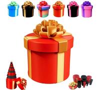 Annoying Nested Screw Gift Box,10 Layer Reusable Prank Gift Boxes,3D Printed Nested Gag Gifts Wrapping Box,for Birthday,Christmas & Fun Party Game (Red)