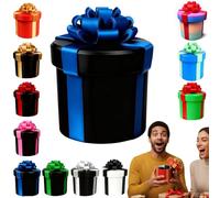 Annoying Nested Screw Gift Box, caja de regalo de relleno de plata y reutilizable, regalo de regalo para cumpleaños, Navidad y diversión juego (Black-Blue)