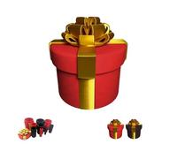 Annoying Nested Screw Gift Box- Funny Prank Gag Gift for Christmas, Office, Annoying Gift Box, Standard Money Present Box, Money Puzzle Box for Cash Gift, Reusable Prank Gift Packaging (Red)