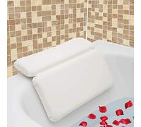 AnnSpa Almohada de Baño, Almohadas para bañera con 7 Ventosas Antideslizantes, Diseño de 2 Paneles para Cabeza, Cuello y Espalda, Ideal para Jacuzzi SPA e Hidromasajes (14.5" x 11")