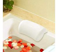 AnnSpa Almohadas de Bañeras, Suave Ergonómico Cojín de la Bañera con 2 Lechón de Gran Alcance Antideslizante Impermeable Cabe Cualquie Bañeras Blanco