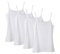 Anntry 2-8 Años Niñas Colores Sólidos Camisas de Suave Camisas 4 Pack Niños Cómodos Camisetas Sin Mangas Respirables