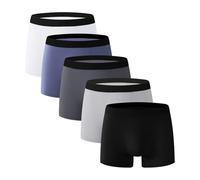 Anntry Bóxers para Hombre Pack de 5 - Calzoncillos Tipo Trunk Elásticos, Tejido Suave Transpirable y de Secado Rápido, Cintura de Tiro Medio para Deporte y Uso Diario, 5 Colores, S-XXL