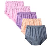 Anntry Braguitas de Cintura Alta para Mujer, Calzoncillos de algodón para Mujer, Ropa Interior de Cobertura Completa, Bragas Transpirables Suaves, Paquete de 5