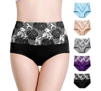 Anntry Braguitas de Cintura Alta para Mujer, Calzoncillos de algodón para Mujer, Ropa Interior de Cobertura Completa, Bragas Transpirables Suaves, Paquete de 5