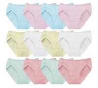 Anntry Niños Paquete de 12 Calzoncillos Calzoncillos cómodos y Suaves Ropa Interior de algodón Niñas pequeñas Bragas Surtidas 2-12 años
