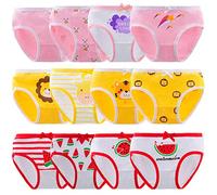 Anntry Niños Paquete de 12 Calzoncillos Calzoncillos cómodos y Suaves Ropa Interior de algodón Niñas pequeñas Bragas Surtidas 2-12 años (Color-9, 8-10 años)