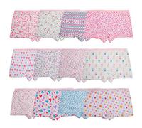 Anntry Niños Paquete de 12 Calzoncillos Suaves y cómodos Algodón Ropa Interior Niñas Surtidas Boyshort Bragas 2-12 años